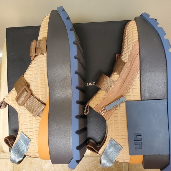 United Nude Tan and Blue Roko Y Sneakers - Picture 7 of 9